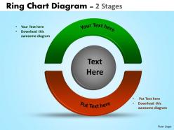 Ring chart diagram 2 stages powerpoint slides and ppt templates 0412
