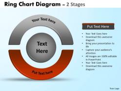 Ring chart diagram 2 stages powerpoint slides and ppt templates 0412