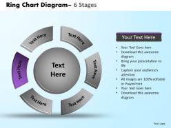 Ring chart diagram 6 stages powerpoint slides and ppt templates 0412