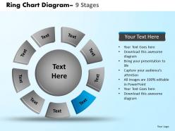 Ring chart diagram 9 stages powerpoint slides and ppt templates 0412