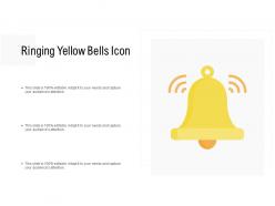 Ringing yellow bells icon