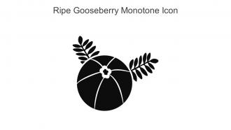 Ripe Gooseberry Monotone Icon In Powerpoint Pptx Png And Editable Eps Format