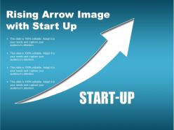 Rising arrow image with start up