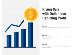 Rising bars with dollar icon depicting profit