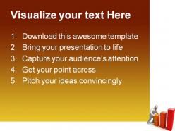 Rising graph business powerpoint templates and powerpoint backgrounds 0911