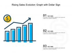 Rising sales evolution graph with dollar sign