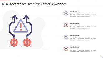 Risk Acceptance Icon For Threat Avoidance