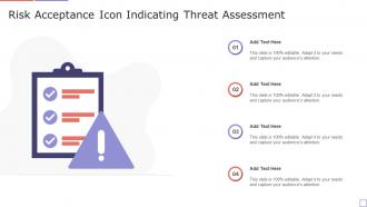 Risk Acceptance Icon Indicating Threat Assessment