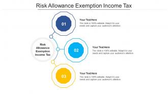 Risk allowance exemption income tax ppt powerpoint presentation infographic template ideas cpb
