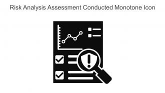 Risk Analysis Assessment Conducted Monotone Icon In Powerpoint Pptx Png And Editable Eps Format