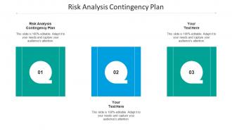 Risk analysis contingency plan ppt powerpoint presentation inspiration infographics cpb