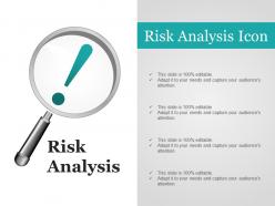 Risk analysis icon ppt background graphics
