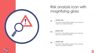 Risk Analysis Icon With Magnifying Glass