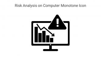 Risk Analysis On Computer Monotone Icon In Powerpoint Pptx Png And Editable Eps Format