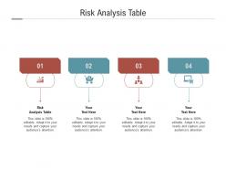 Risk analysis table ppt powerpoint presentation gallery graphics template cpb