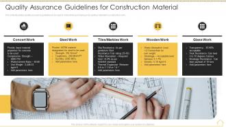 Risk analysis techniques quality assurance guidelines for construction material