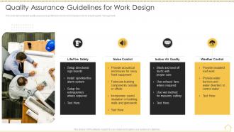 Risk analysis techniques quality assurance guidelines for work design