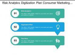Risk analytics digitization plan consumer marketing marketing sales cpb