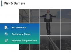 Risk and barriers presentation examples
