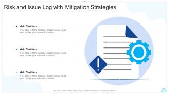 Risk And Issue Log With Mitigation Strategies