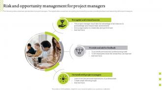 Risk And Opportunity Management For Project Managers
