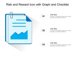 Risk and reward icon with graph and checklist