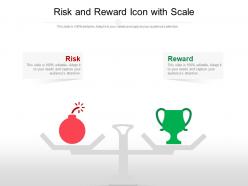 Risk and reward icon with scale