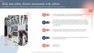 Risk And Safety Factors Associated With Cobots Ppt Powerpoint Presentation Professional Graphics Template