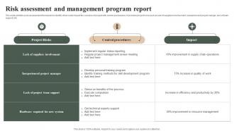 Risk Assessment And Management Program Report