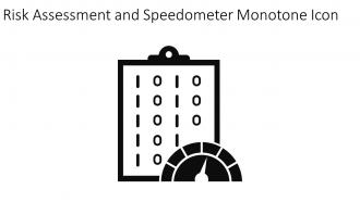 Risk Assessment And Speedometer Monotone Icon In Powerpoint Pptx Png And Editable Eps Format