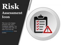 Risk Assessment Icon Ppt Background Images