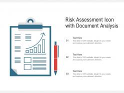 Risk assessment icon with document analysis