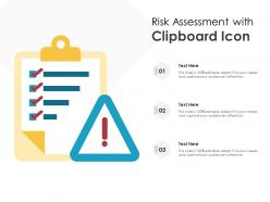 Risk assessment with clipboard icon