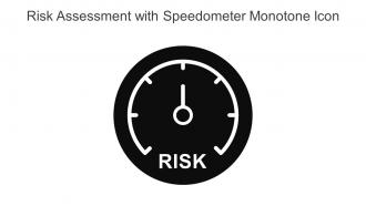 Risk Assessment With Speedometer Monotone Icon In Powerpoint Pptx Png And Editable Eps Format