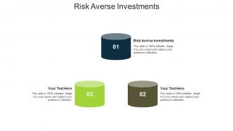 Risk averse investments ppt powerpoint presentation layouts backgrounds cpb