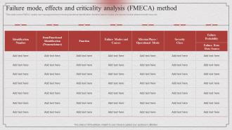 Risk Based Approach Failure Mode Effects And Criticality Analysis Fmeca Method