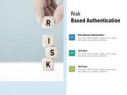 Risk based authentication ppt powerpoint presentation show graphics example cpb