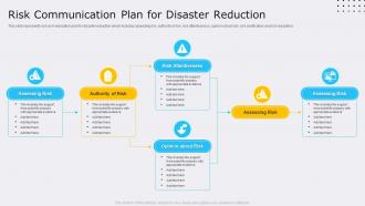 Risk Communication Plan For Disaster Reduction