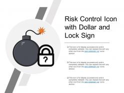 Risk control icon with dollar and lock sign
