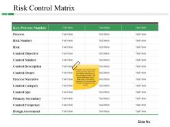 Risk control matrix ppt templates