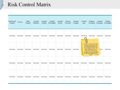 Risk control matrix presentation portfolio