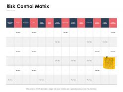 Risk Control Matrix Table Ppt Powerpoint Presentation Pictures Microsoft