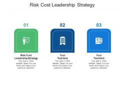 Risk cost leadership strategy ppt powerpoint presentation slides ideas cpb