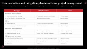Risk Evaluation And Mitigation Plan In Software Project Management