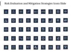 Risk evaluation and mitigation strategies icons slide portfolio ppt powerpoint presentation slides