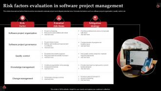 Risk Factors Evaluation In Software Project Management