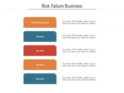 Risk failure business ppt powerpoint presentation infographic template master slide cpb