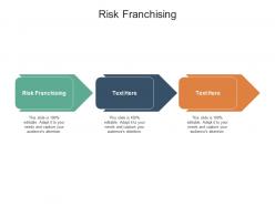 Risk franchising ppt powerpoint presentation professional example topics cpb