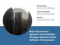 Risk governance network vulnerabilities strategy implementation software development cpb