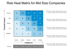 Risk heat matrix for mid size companies